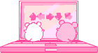 hampsters playing on laptop gif
