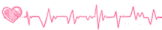 pink pulsing heart and heartbeat divider gif